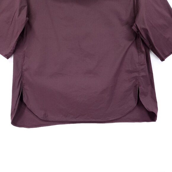 COS Roll Neck Tunic Top Size 4 Quarter Sleeve Minimalist Blouse Long Back Hem - Picture 9 of 16